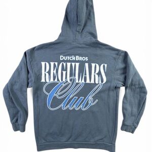 Dutch Bros MEDIUM+LARGE Blue “Regulars Club” Windmill VIP Hoodie DB 1992